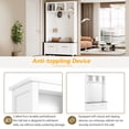 thumbnail image 6 of Xukmct Wood Bench with 2 Drawers, Entryway Coat Rack with 6 Hooks, 4-in-1 Hall Tree for Living Room, Hallway, White, 6 of 8