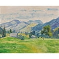 thumbnail image 3 of Otto Modersohn 18x15 Black Modern Framed Museum Art Print Titled - Lights Summer Day in the Allgau (Unterjoch Near Hindelang) (1927), 3 of 5