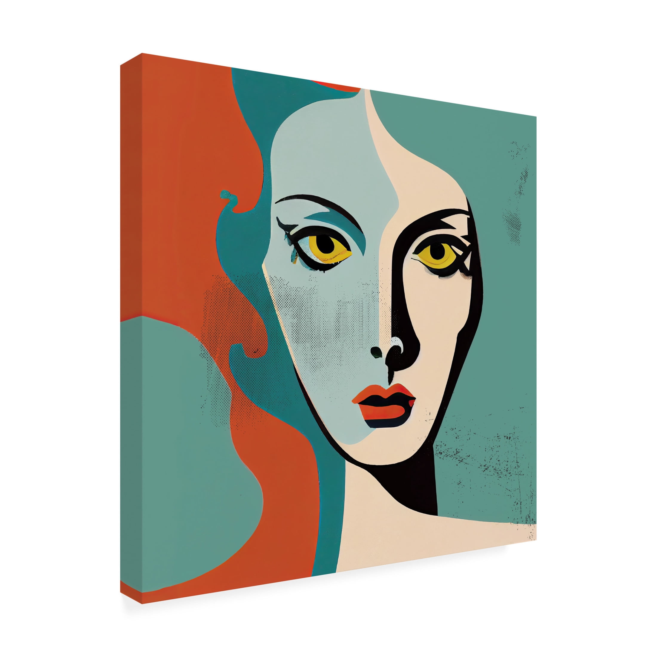 Canvas Wall Art - Sasha 'Pop Tech Glam II' Wall Art for Living Room, Bedroom, or Office Décor by Trademark Fine Art - 24 x 24 Inches