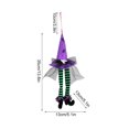 thumbnail image 3 of Halloween Decorations, Halloween Witch Hat Window Display Decoration Ghost Festival Bar Party Striped Long Leg Decoration Ornament, Purple, 3 of 7