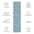 thumbnail image 5 of SAFAVIEH Courtyard Alfonso Chevron Indoor/Outdoor Runner Rug, Blue/Grey, 2'3" x 8', 5 of 9