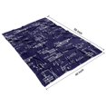 thumbnail image 4 of Math Equations Engineering Diagrams Navy Pattern Blanket,Comfortable Soft Flannel Throw Blanket,All Season,Warm Lightweight Blankets for Sofa Bed Couch Living Room Chair,40"x50", 4 of 4