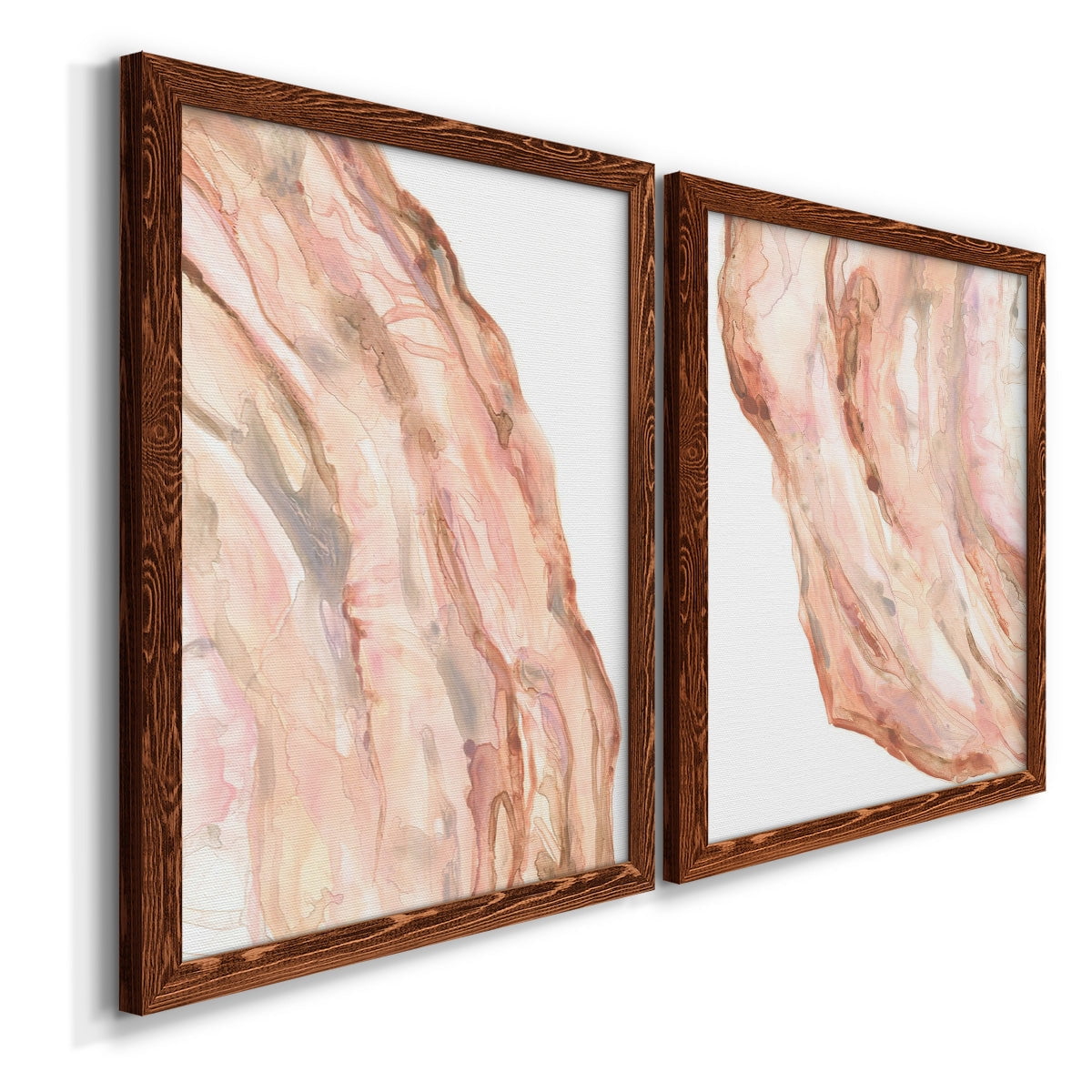 Rose Quartz I - Premium Framed Canvas 2 Piece Set - Ready to Hang