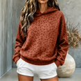 thumbnail image 2 of HCYSFG Cheetah Print Tops For Women Leopard Print Hoodies Drop Shoulder Long Sleeve Loose Fit Ribbed Cuffs Everyday Pullover Sweatshirts, 2 of 4
