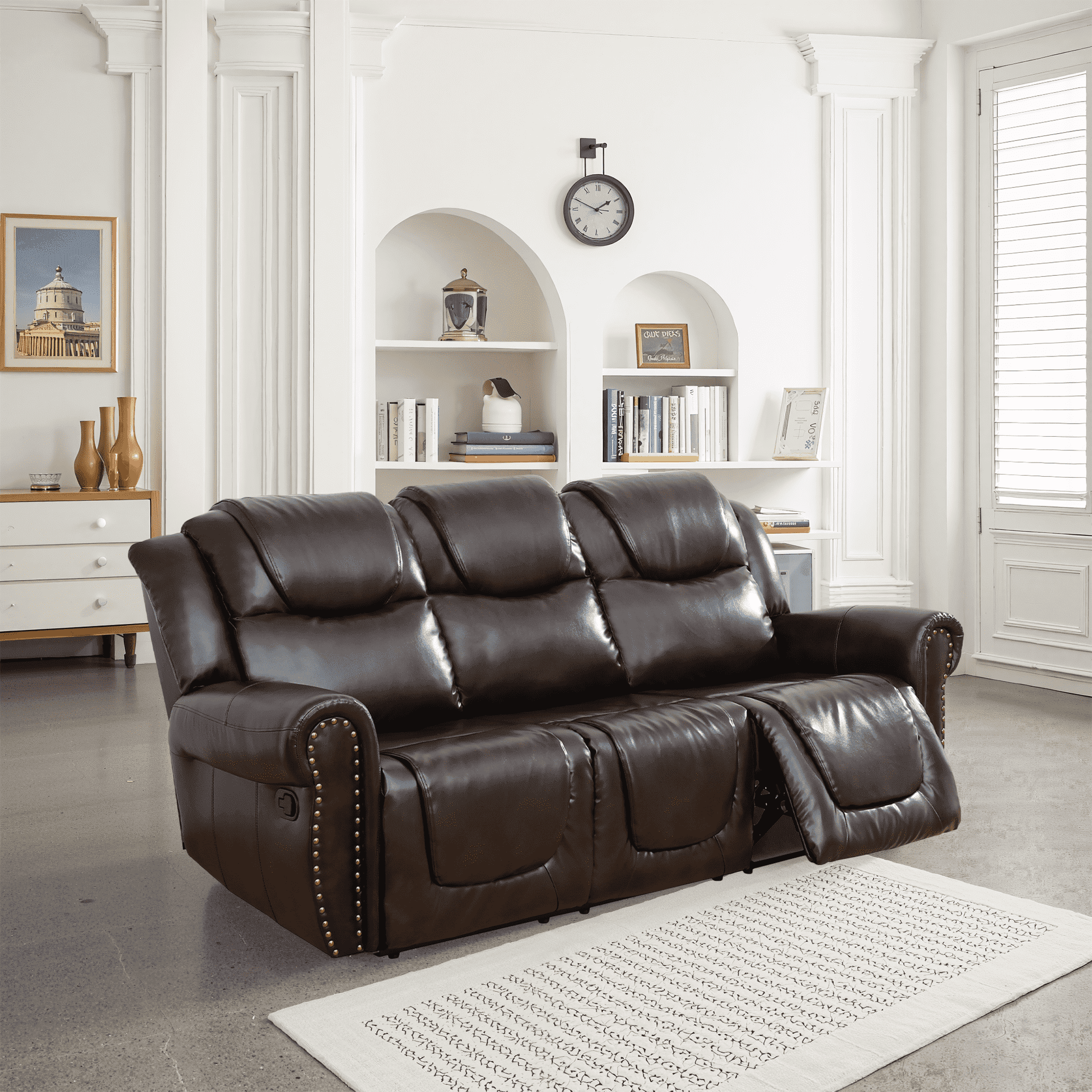 MAYEERTY Modern Adult Reclining Sofa - Simple Stylish Business Function for Living Room