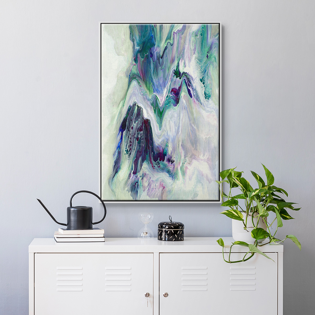 Wild River Framed Premium Gallery Wrapped Canvas - Ready to Hang - 17 x 25 - White Floating Frame