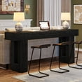thumbnail image 3 of Tribesigns 63-Inch Farmhouse Console Table, Long Wooden Sofa Table Behind Couch, Narrow Entryway Table for Hallway or Living Room, Black, 3 of 5