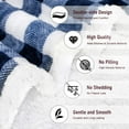 thumbnail image 2 of Sanmadrola Blue Buffalo Plaid Sherpa Fleece Throw, 50" x 60", 2 of 6