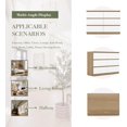 thumbnail image 6 of 6 Drawer Double Dresser for Bedroom, White Dresser, Wooden Dressers with Deep Drawers, Modern Chests of Drawers, TV Stand Wide Storage Dressers with Organizer Cabinet for Closet, Hallway, 6 of 8