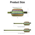 thumbnail image 4 of Mini Fanny Pack Ethnic Ornamental Striped Aztec Belt Bag for Women, Fashionable Waterproof Waist Pack with Adjustable Strap for Workout Running Traveling Hiking Cycling, 4 of 4