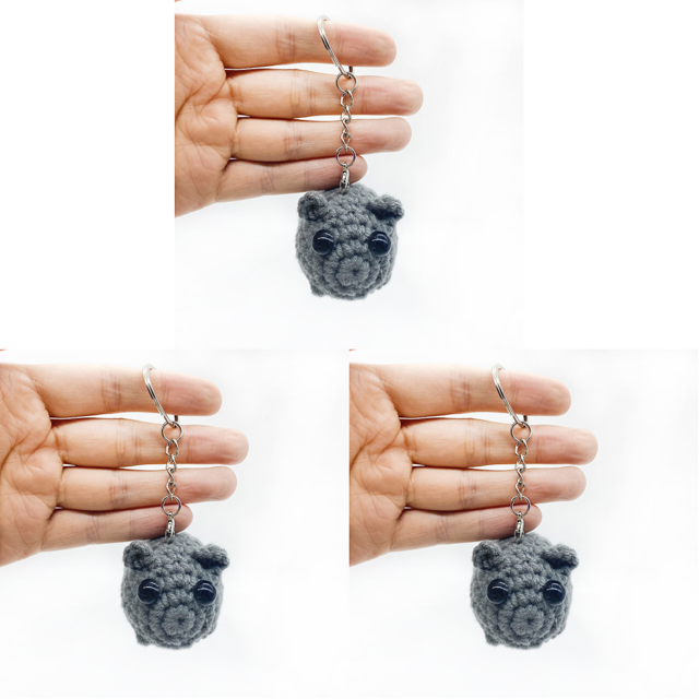 Lindo Hámster Animal Peluche Llavero Pajarita Juguete Escritorio (con Música)