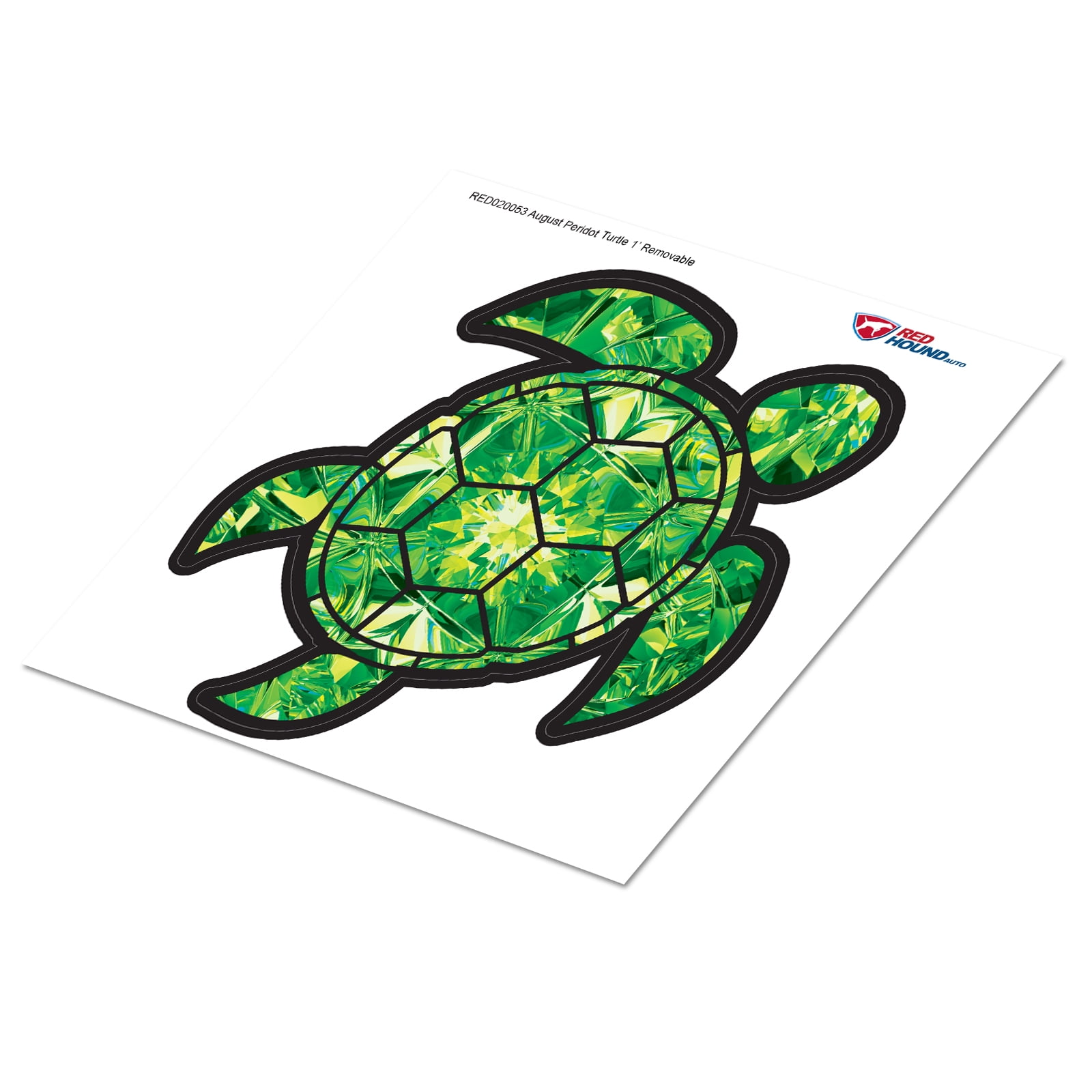 Gem Peridot Sea Turtle Decal August Vinyl Water & Fade Resistant 2.5 in 