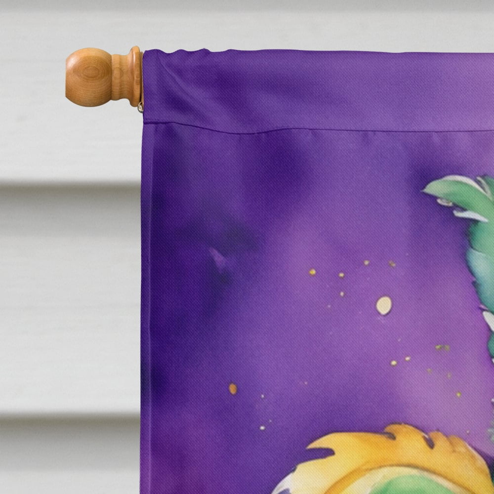 Borzoi King of Mardi Gras House Flag 28 in x 40 in