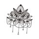 thumbnail image 2 of Arte de pared de metal floral colgante, decoración, escultura decorativa de pared, flor para dormitorio 30 centímetros, 2 of 7