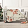 thumbnail image 7 of Yayeee Throw Blanket for Couch Soft Warm 60" x 80" Sofa Chair Bed Decoration, Light Red Flowers, 7 of 7