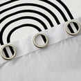 thumbnail image 4 of Manfei Geometric Circle Lines Curtains and Drapes,Abstract Stripes Aestheric Black Out Curtains,Beige Black Curtains Pack of 2 (52x63 Each) For Teens,Ultra Soft Home Decor, 4 of 6