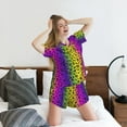 thumbnail image 5 of Sikiie Animal Paw Rainbow Womens Pajama Sets Short Sleeve Top With Pants Sleepwear 2 Piece Lounge SetSmall, 5 of 6