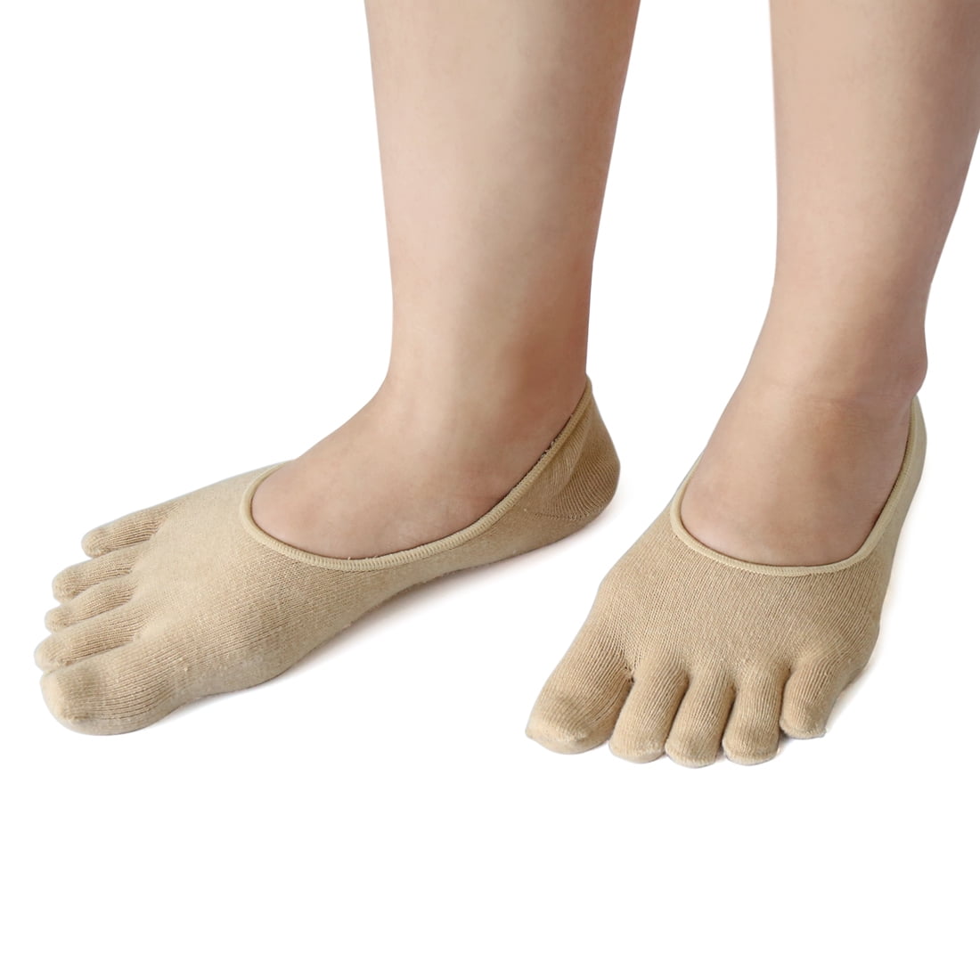 Unique Bargains 1 Pair Soften Moisturising Five Toes Heel Socks Skin