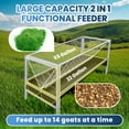 thumbnail image 4 of Heavy-Duty Goat Hay Feeder, Livestock Goat Feeder, Pasture Feeder, 77 Gallon Stainless Steel, 59x19.6x33.4", for Calves, Horses, Ponies, Cow, Deer, 4 of 7