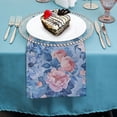 thumbnail image 4 of Shangniulu Table Cloth Napkins Floral Rose Blue, Washable Reusable Dinner Napkin, Table Decor for Kitchen, Cocktail Party,Wedding, Banquet, Holiday  6 PCS, 4 of 7