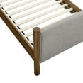 thumbnail image 4 of Modway Maven Twin Size Fabric Upholstered Platform Bed in Wheat Walnut, 4 of 9