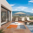 thumbnail image 3 of Burnt Orange Grey Outdoor Rug for Patio/Deck/Porch, Non-Slip Large Area Rug 5 x 7 Ft, Modern Oil Painting Abstract Indoor Outdoor Rugs Washable Area Rugs, Reversible Camping Rug Carpet Runner, 3 of 8