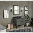thumbnail image 2 of Bellaterra Home 37" Single vanity in Linen Gray finish top with Black galaxy and oval sink, 2 of 12