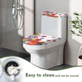 thumbnail image 4 of HELLHERO Flowers Pattern Bathroom Toilet Lid Cover Easy to Install for Hotel Easy Care Toilet Seat Covers Set, 4 of 8