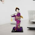 thumbnail image 6 of kowaku Collectible Figurine, Miniature Asian Statue, Traditional Japanese Kimono, Geisha Doll, Kabuki Doll for Desk, Wardrobe, Bedroom H, 6 of 9