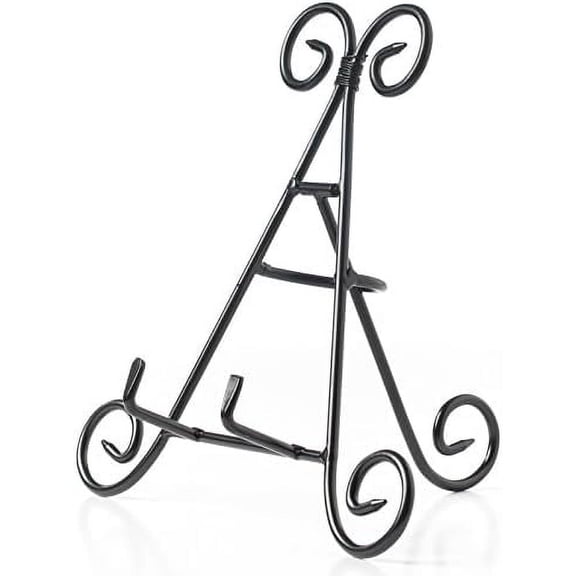 Sturdy Iron Display Stand Holder for Home Kitchen Decoration Platters, Pictures, Frames and Books. (1, 9")