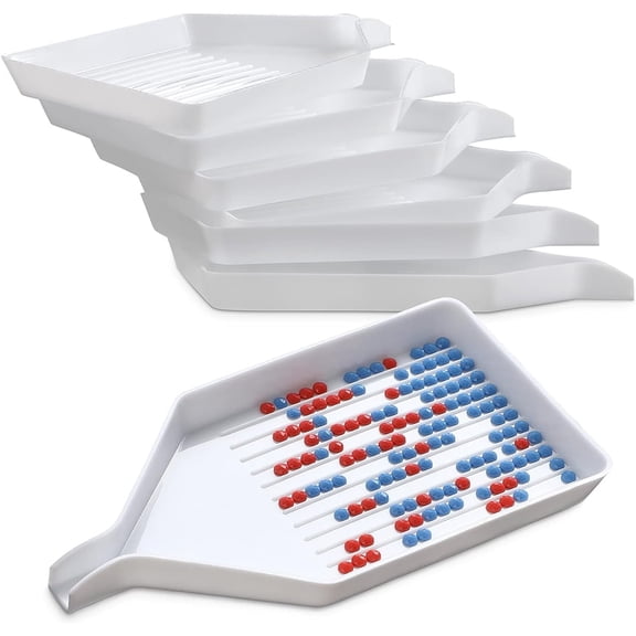 Januofit 6PCS Plastic Diamond Art Painting Bead Sorting Trays (3.8 x 2.2 Inches), Accessories and Tools for DIY Crafts