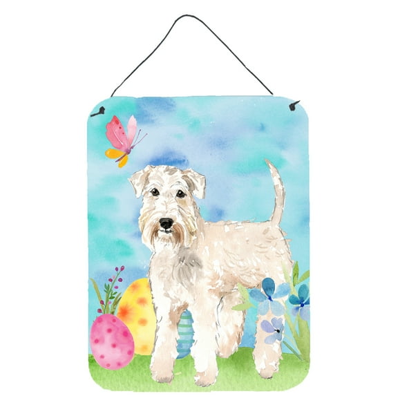 Easter Eggs Wheaten Terrier Wall or Door Hanging Prints