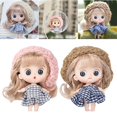 thumbnail image 4 of rótula muñeca Muñeca BJD de 10cm 1:12 con Vestido, Ojos 3D, Maquillaje Bonito para Niña, Juguete de Regalo , con sombrero 2 Magideal rótula muñeca, 4 of 7