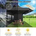 thumbnail image 6 of HOTEEL 10x20 ft Canopy with Extended Awning, Heavy Duty EZ Pop up Folding Canopy Tent with Roller Bag, Rainproof&Sunproof Awning Gazebo Shelter for Party Events, Market, Vendor, Black, 6 of 10