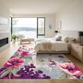 thumbnail image 3 of ODIKA 6'x9' Machine Washable Non-Slip Area Rug, Watercolor Pink High Traffic Rug with Pad, Pink, 1050382, 3 of 8