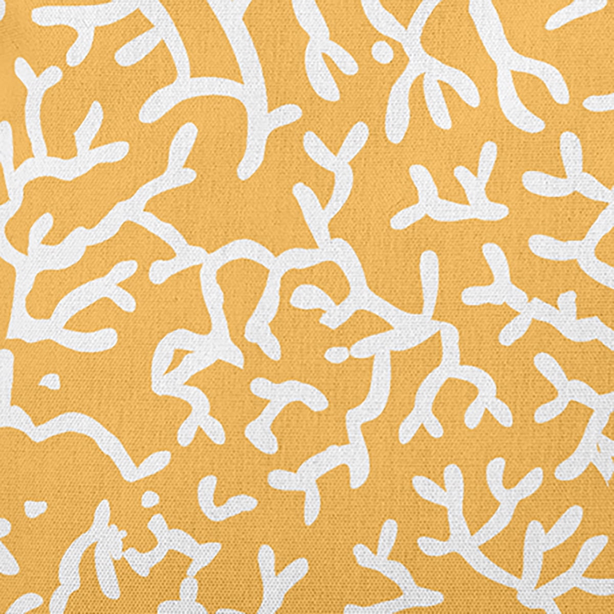 Simply Daisy 20-inch Square Seaweed Polyester Indoor Pillow, Egg Yolk Yellow Qty 1