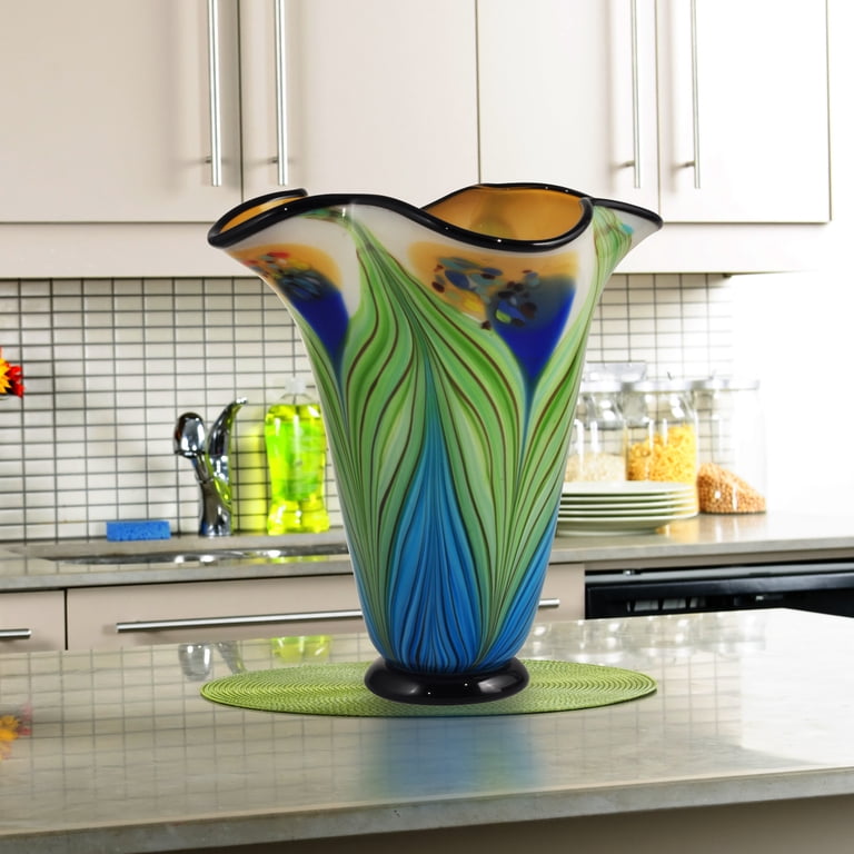 Dale Tiffany Kalmia Hand Blown Art Glass Vase - Walmart.com