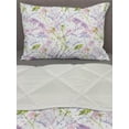 thumbnail image 3 of Spring Comforter & Sham Bedding Set, Pastel Wildflower Branches Butterflies Chamomile Meadow Herbal, 3 pcs Duvet Set Microfiber Filling Quilt, 5 Sizes, Lime Green Pale Pink, by Ambesonne, 3 of 4