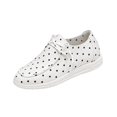 thumbnail image 2 of EKVAHL Womens Polka Dot Leopard Print Lace Up Rounde Toe Loafers, Soft Faux Suede Lightweight Casual Boat Shoes, Slip Resistant Comfortable Flat Walking Shoes, 2 of 5