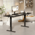 thumbnail image 7 of Lacoo 63" x 24" Sit to Stand Desk Height Adjustable Standing Desk Electric Stand up Table with Phone Stand, Black, 7 of 7