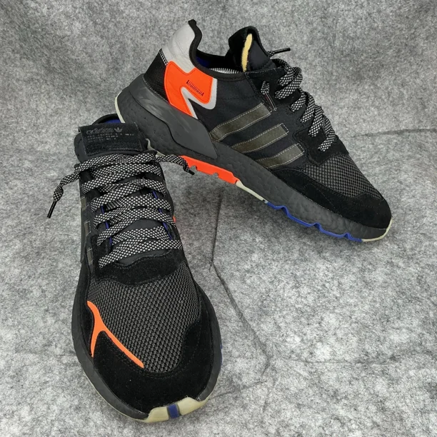 Ad-id-as Men’s Nite Jogger Black Carbon Shoes CG7088 Orange Gray Size 12 719