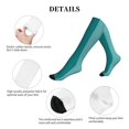 thumbnail image 5 of Lsque Teal Color Pattern Sport Compression Socks for Men & Women 15-20 mmHg Knee High Nurse Pregnant Running Medical and Travel Athletic, 5 of 6