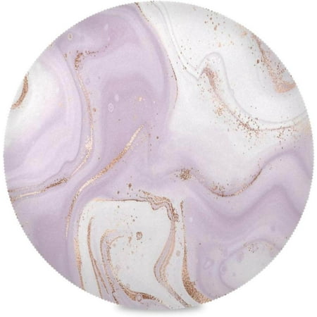 

Hyjoy Purple Rose Gold Marble Round Placemats Set of 4 Table Mats for Kitchen Washable Non-Slip Place Mats Heat Resistant Place Mats for Kitchen Dining Table Decoration