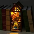 thumbnail image 5 of DIY Book Nook Miniatures Shelf Insert Building Kit Firefly Forest 3D Wooden Bookend With Led For Kids, 5 of 9