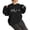 Black, variant on CAIVO Women MAMA Letter Print Crew Neck Long Sleeve Pullover Sweatshirt For Women Breathable Stretch Fall Tops