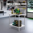 thumbnail image 4 of VEVOR Stainless Steel Work Prep Table Commercial Worktable Food Prep 24x36x34in, 4 of 9