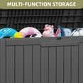thumbnail image 3 of Uforic 100 Gallon Deck Box, Lockable Resin Outdoor Storage Box, Waterproof Outdoor Container for Patio Garden, Dark Gray, 3 of 10
