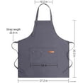 thumbnail image 6 of ONEKISS Aprons with Pockets Canvas Cotton Waterproof Cooking Apron for Men & Women, Adjustable Straps, One Size Fits Most, 6 of 7