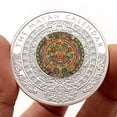 thumbnail image 2 of Moneda de anime con diseño de dragón pintado en relieve mexicano, laca maya, 4 cm, 2 of 2