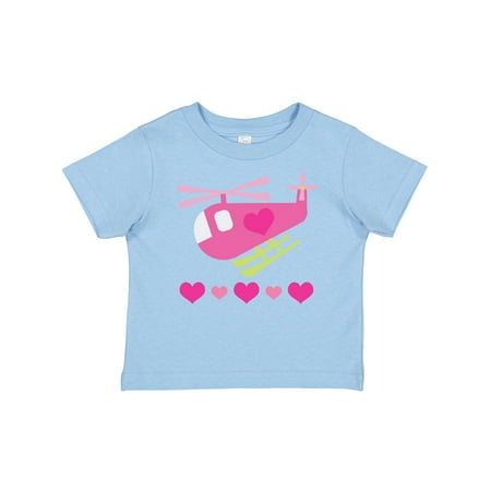 

Inktastic Valentine Pink Heart Helicopter Gift Baby Boy or Baby Girl T-Shirt